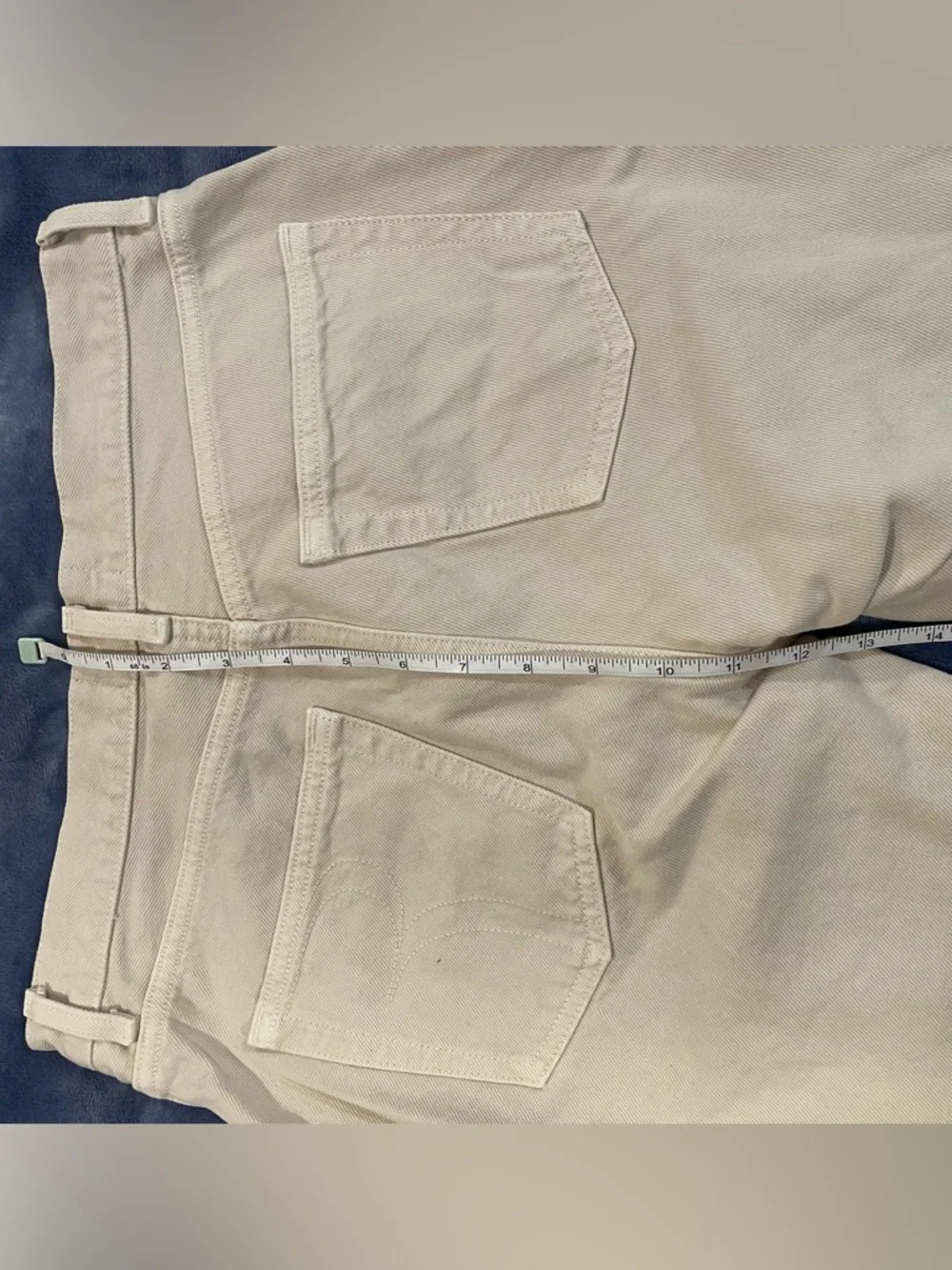 Rouje Straight Leg Jeans in Beige - Picture 6 of 7